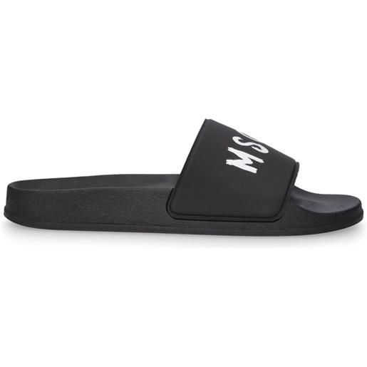 MSGM sandali in gomma con stampa logo