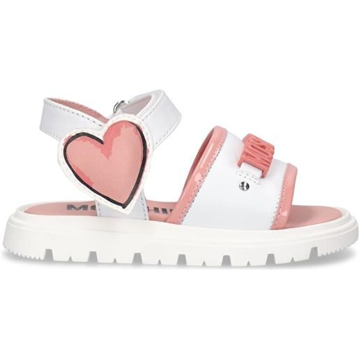 MOSCHINO sneakers in pelle con logo