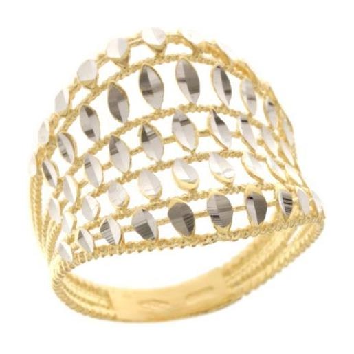 Gioielleria Lucchese Oro anello donna oro giallo e bianco 803321731979
