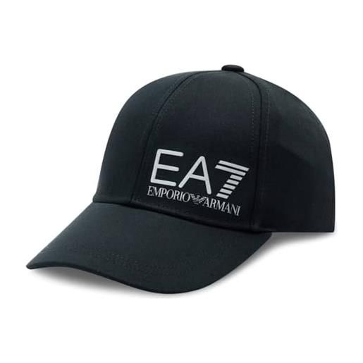 Emporio Armani cappello unisex ea7 woven baseball hat black/silver cs23ea13 247088 cc010 m