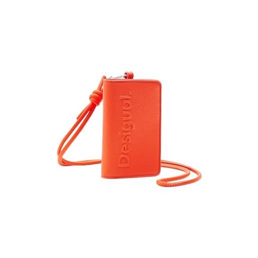 Desigual mone_half logo 24 emm, accessori da viaggio-portafoglio bi-fold da donna, arancione, 24sayp02