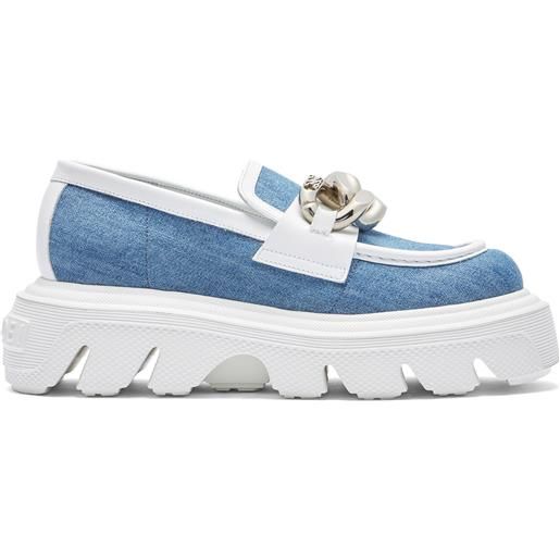 Casadei generation c loafer jeans and white