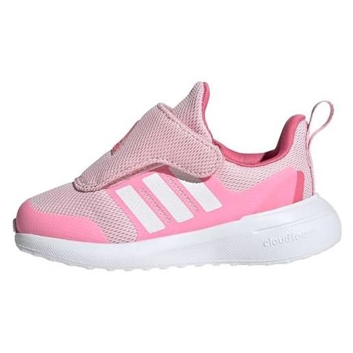 adidas fortarun 2.0 shoes kids, scarpe da ginnastica unisex-bimbi 0-24, clear pink/ftwr white/bliss pink, 24 eu