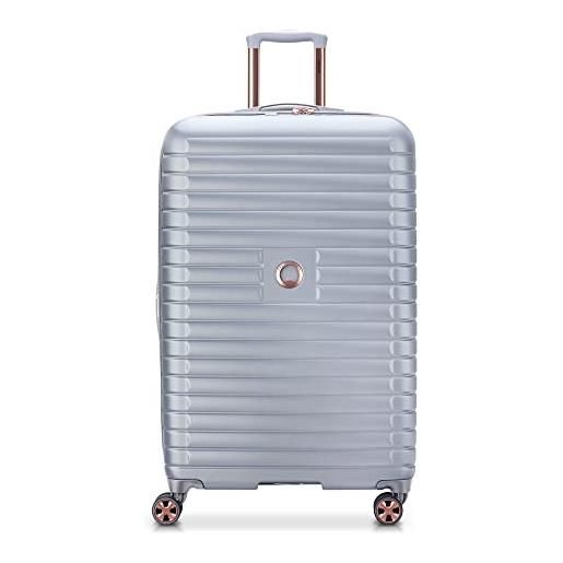 DELSEY paris cruise 3.0 hardside valigia espandibile con ruote spinner, platino, carry on 21 inch, cruise 3.0 hardside valigia espandibile con ruote spinner