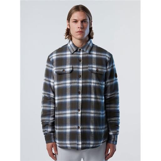 North Sails padded flannel long sleeve shirt marrone s uomo