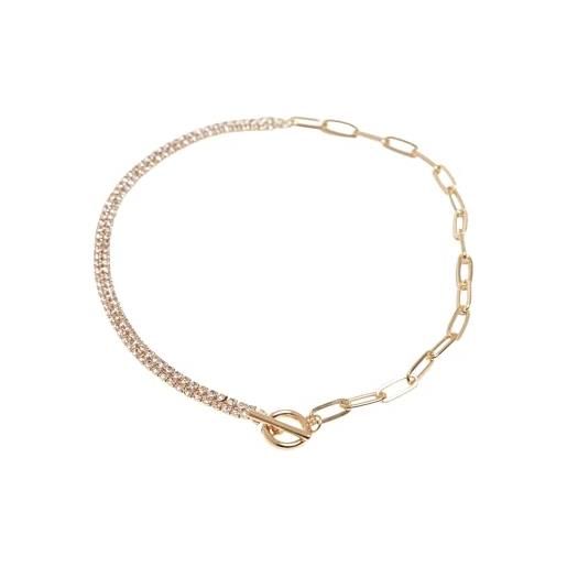 Urban Classics venus various flashy chain necklace, collana, unisex - adulto, oro (gold), taglia unica