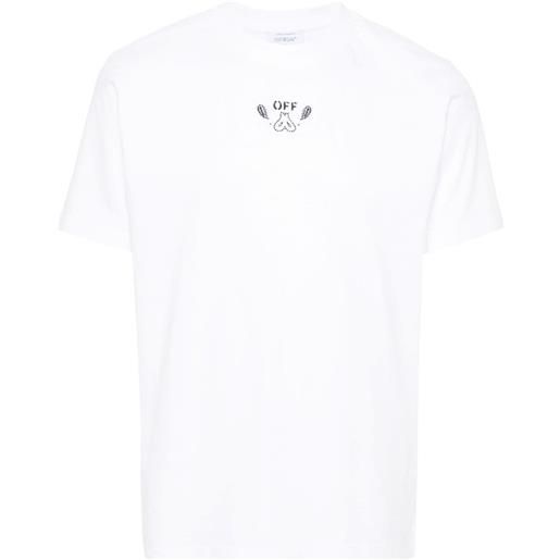 Off-White t-shirt bandana arrow skate - bianco