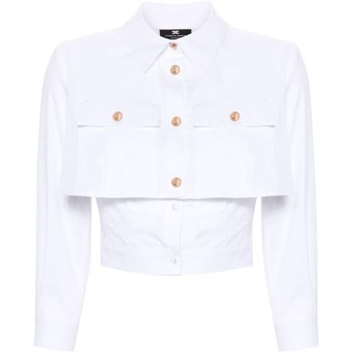 Elisabetta Franchi camicia con design a strati - bianco