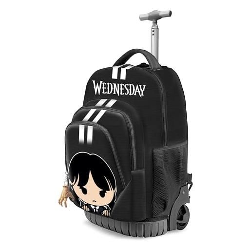 Wednesday mercoledì cute-zaino trolley gts fan, grigio, 32 x 47 cm, capacità 39 l