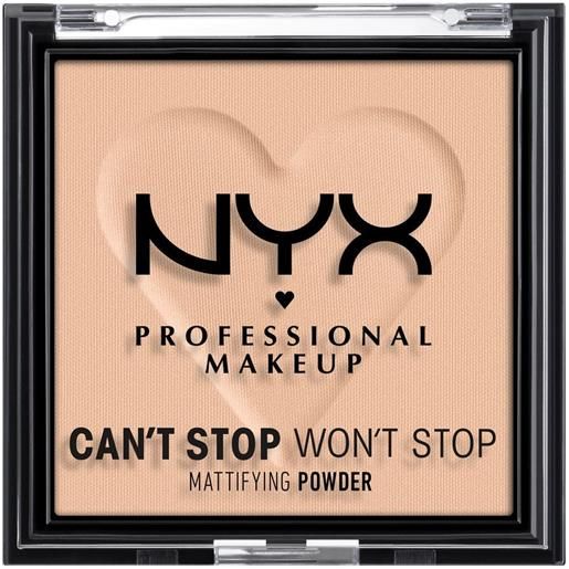 Nyx Professional MakeUp can't stop won't stop mattifying powder cipria compatta 03 light medium