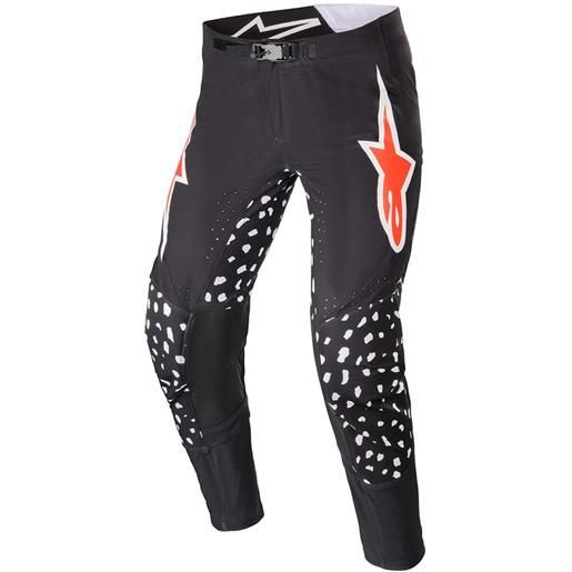 ALPINESTARS - pantaloni supertech north nero / neon rosso