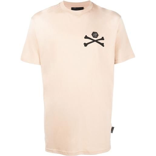 Philipp Plein t-shirt skeleton con maniche corte - toni neutri