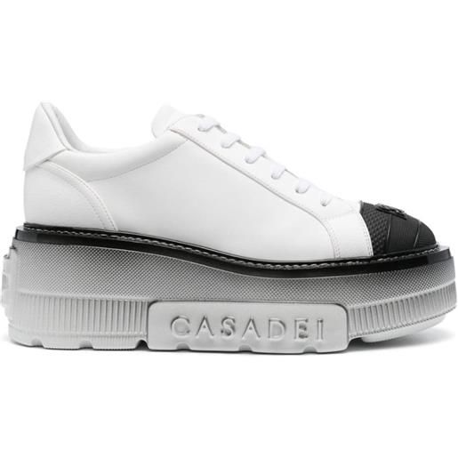 Casadei sneakers nexus con suola rialzata - bianco