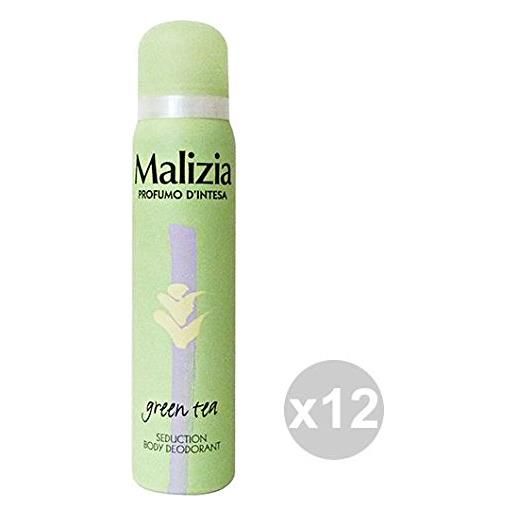 Malizia set 12 malizia deodorante donna greentea 100 ml. Spray cura del corpo