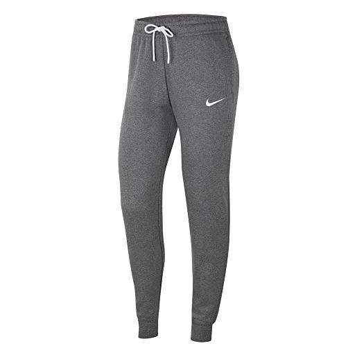 Nike team club 20 pantaloni sportivi, grigio (carbone melange /bianco), m donna
