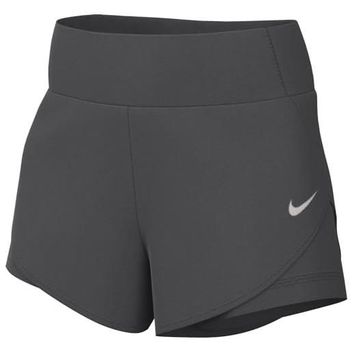 Nike dx6022-254 w nk bliss df mr 3in 2n1 short pantaloni sportivi donna medium ash/reflective silv s