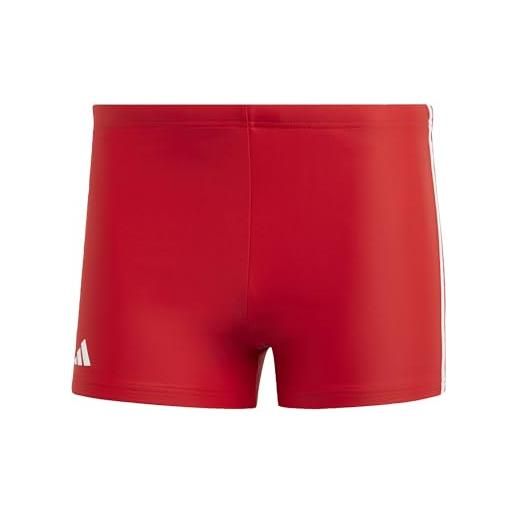 Adidas 3stripes boxer, costume da nuoto uomo, better scarlet/white, 34