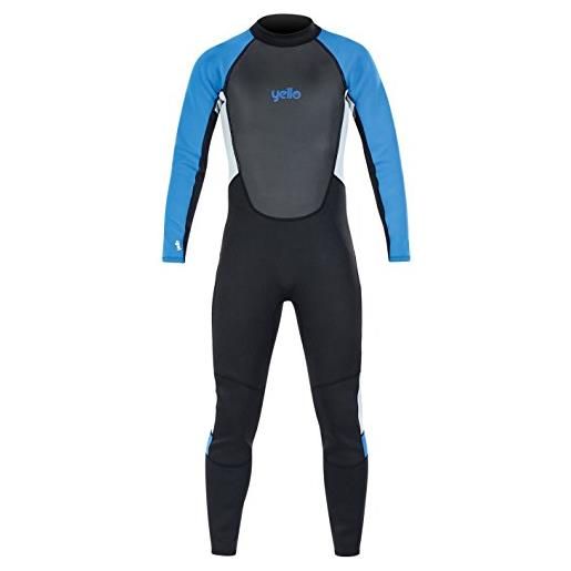 Yello uomo blacktip lungo 2 mm wet suit, blu, grande