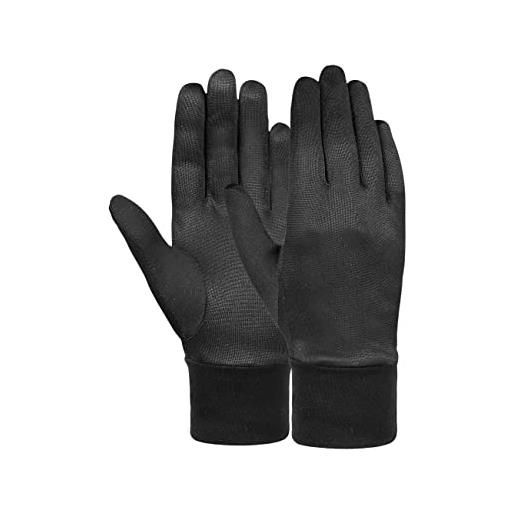 Reusch dryzone 2.0 guanti sportivi traspiranti per corsa, ciclismo, escursionismo, guanti da indossare tutti i giorni, touch screen invernali, colore nero, 6,5