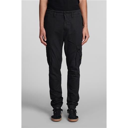 Stone Island pantalone in cotone nero