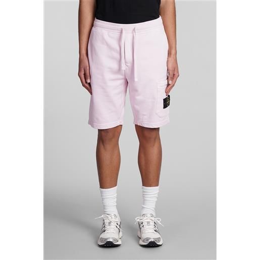Stone Island shorts in cotone rosa
