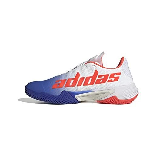 Adidas barricade m, sneaker uomo, lucid blue/core black/solar red, 40 2/3 eu