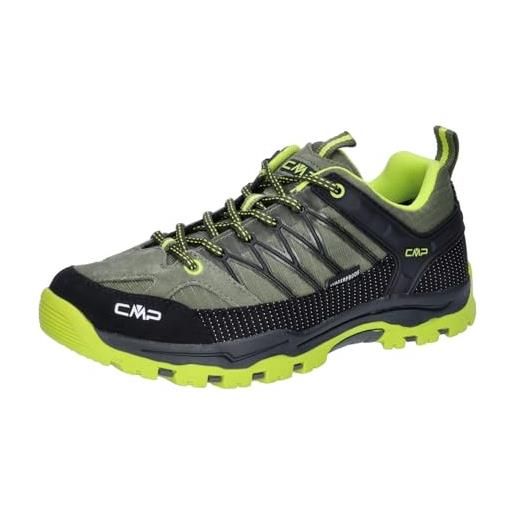 CMP rigel low trekking shoes kids wp, kaki-acido, 38, eu