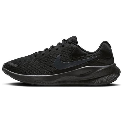 Nike w revolution 7, basso donna, black off noir, 39 eu