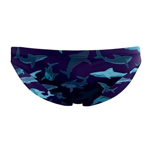 Generic blu navy squalo mare modello nuoto mens bikini costumi da bagno personalizzato slip costume da bagno costume da bag, l-30w x 1.3l, l/taglia unica