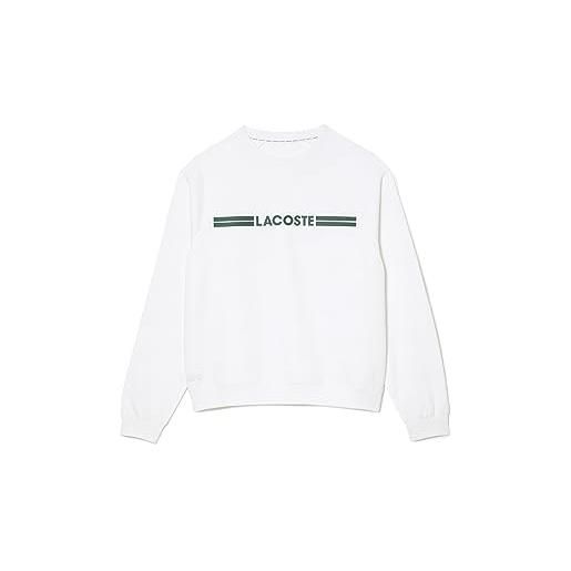 Lacoste-women s sweatshirt lw-sf1472-00, bianco / verde, m