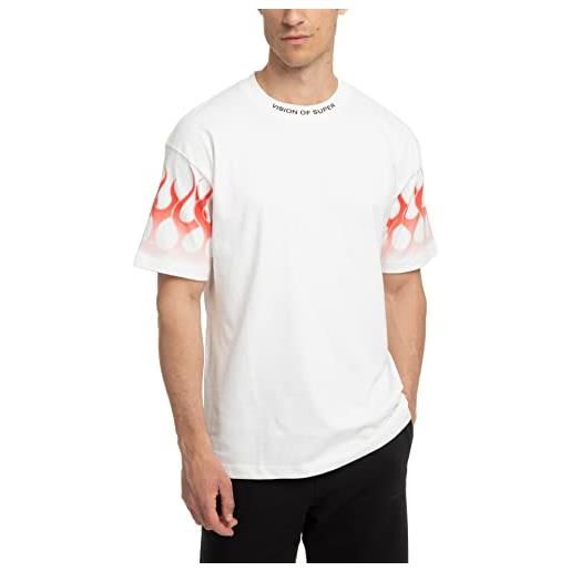 Vision of Super flames t-shirt uomo off white l