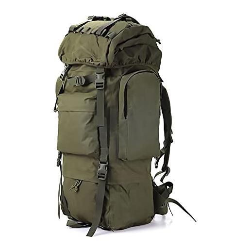 Kabxhueo 100 l zaini da escursionismo 900d esercito militare tattico borsa per alpinismo impermeabile, daypack da arrampicata da viaggio ideale per lo sport all'aperto, trekking, viaggi di campeggio, verde