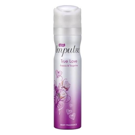 Impulse true love body spray, 75 ml, confezione da 6