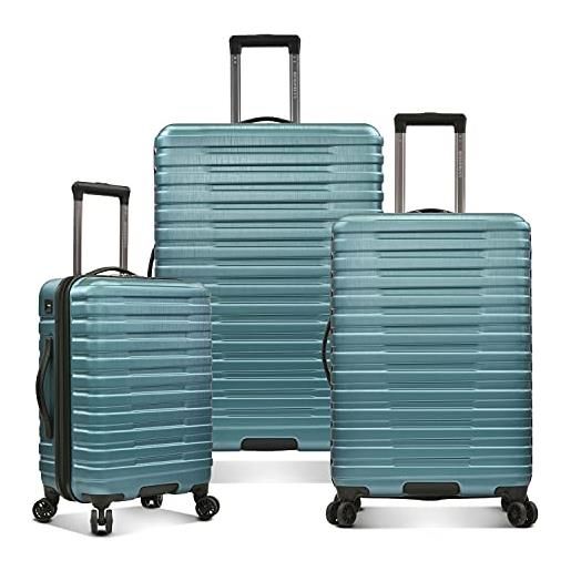 U.S. Traveler us traveler hardside - bagaglio a 8 ruote con manico in alluminio, foglia di t (blu) - us09181e