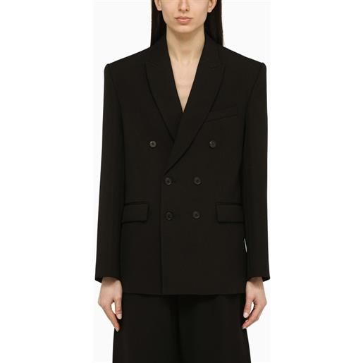WARDROBE.NYC giacca doppiopetto nera in lana