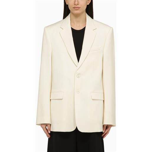 WARDROBE.NYC giacca monopetto bianca in lana