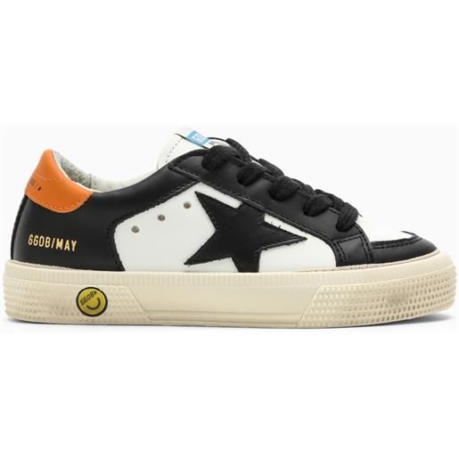 Golden Goose sneaker bassa may bianca/nera/arancione