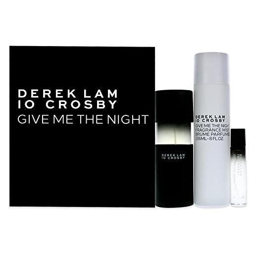 Derek Lam give me the night spring 20 per le donne 3 pc gift set 3 oz edp spray, 10ml edp spray, 8oz fragranza nebbia