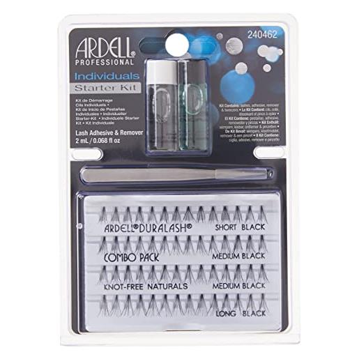 Ardell individuals starter kit w/ adhesive, remover & tweezers - 1 paio