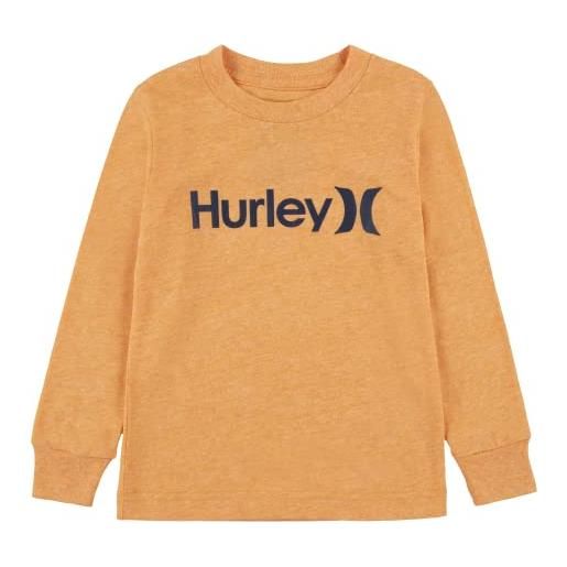 Hurley hrlb one & only boys ls tee maglietta, verde mélange, 2 años bambini e ragazzi