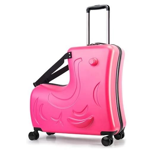 AO WEI LA OW aoweila - bagagli per bambini, rosso fucsia, 20-inch carry-on for most airlines, monopattino