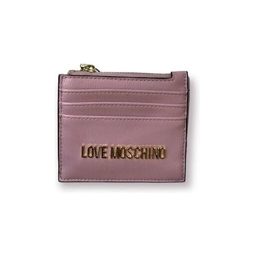 Love Moschino portafoglio con zip da donna marchio, modello jc5704pp1hld0, realizzato in pelle sintetica. Viola