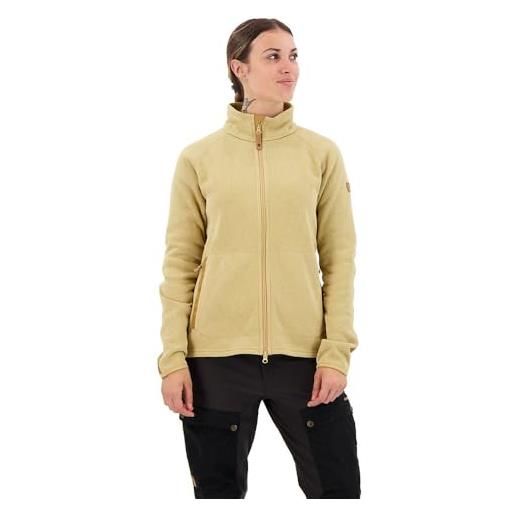 Fjallraven 83520-196 övik fleece zip sweater w maglia lunga donna dune beige taglia xl