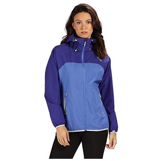 Regatta womens imber ii waterproof and breathable hooded active hiking shell, giacca donna, clematis/blueberry pie, 20