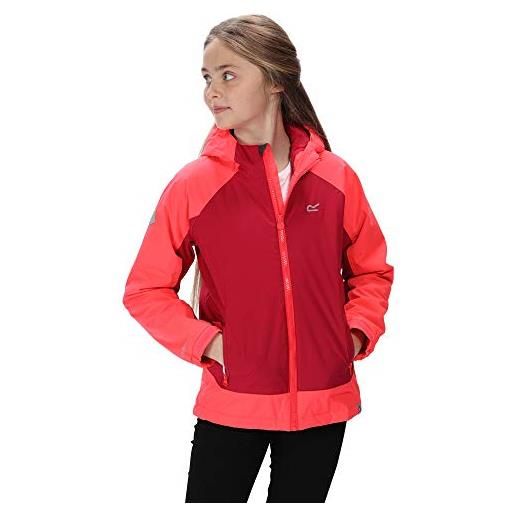 Regatta ' hurdle iii' insulated waterproof jacket, giacca impermeabile isolante. Bambino, colore: rosso ciliegia scuro/rosa fluo, xxl