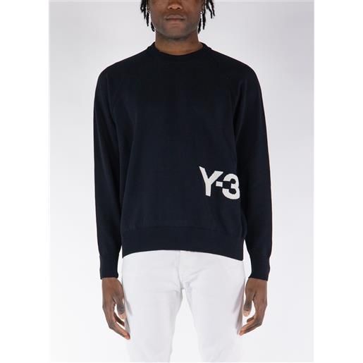 Y3 maglione girocollo classic logo uomo