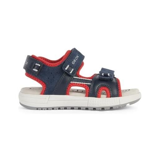 Geox j sandal album boy uomo, blu navy scuro, 37 eu