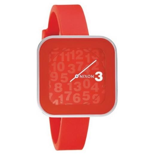 Nixon orologio da polso analogico da donna, in silicone digitale, a162200-00, colore: rosso, cinghie