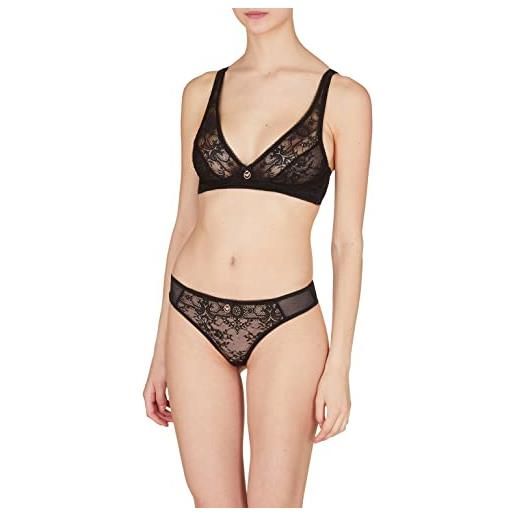 Emporio Armani women's bridal bralette bra, black, s da donna