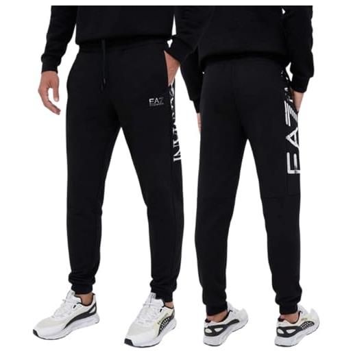 Emporio Armani ea7 pantaloni jogger logo series in misto cotone (black) m